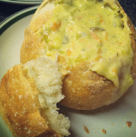 Honey B Broccoli cheese and potato soup